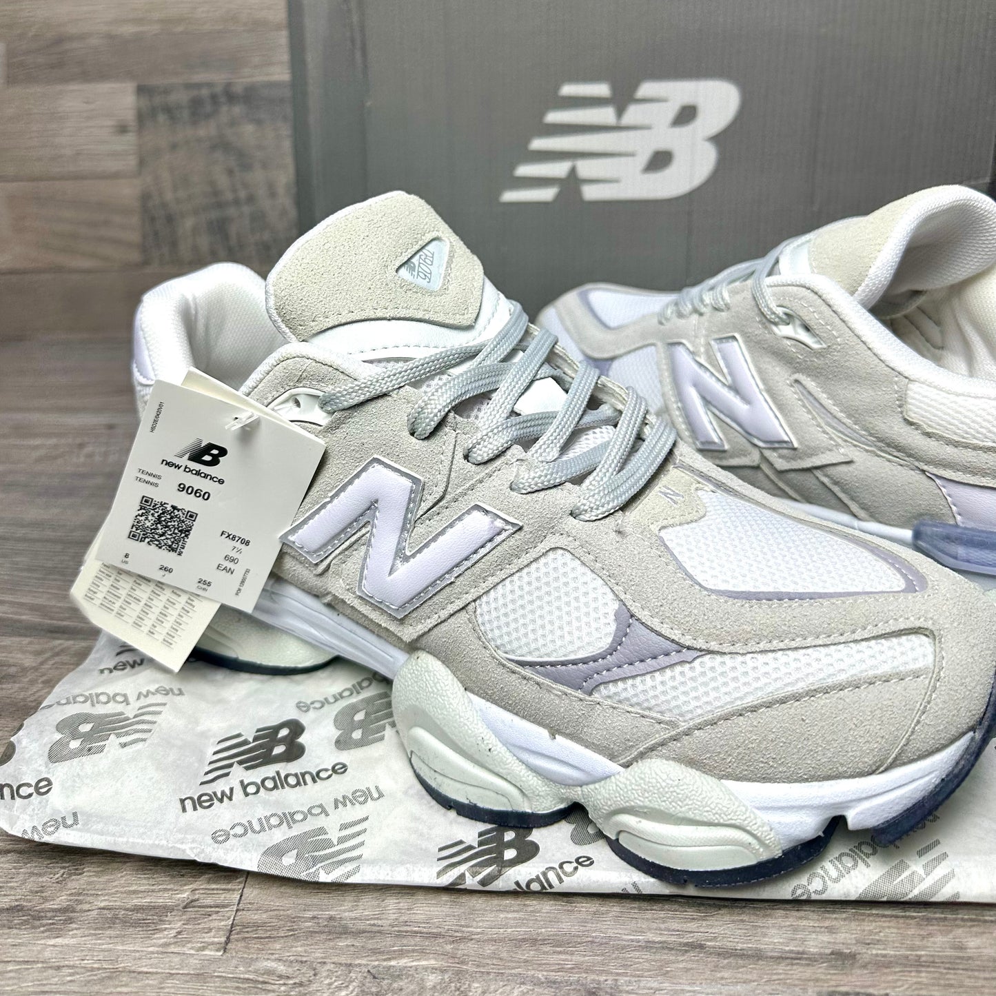 New Balance 9060 Triple White