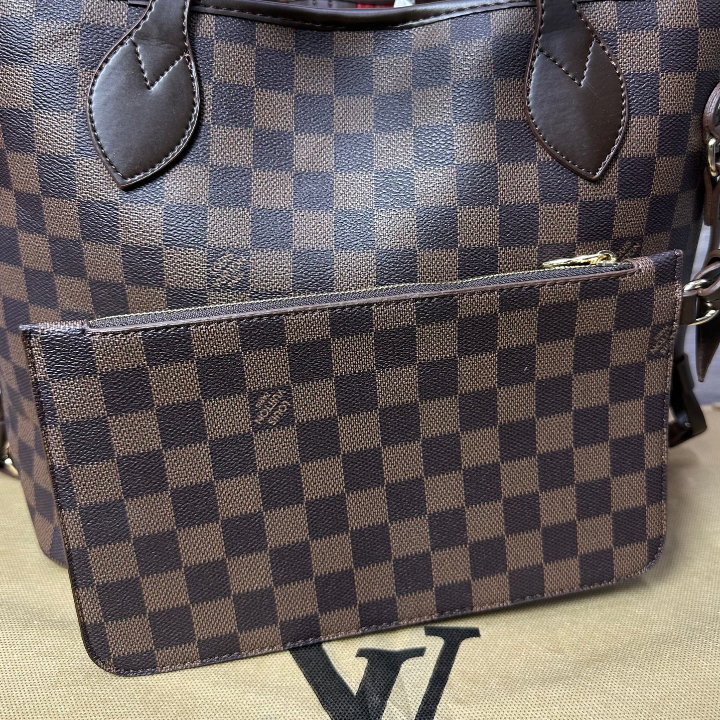 LV Neverfull Handbag Brown bags