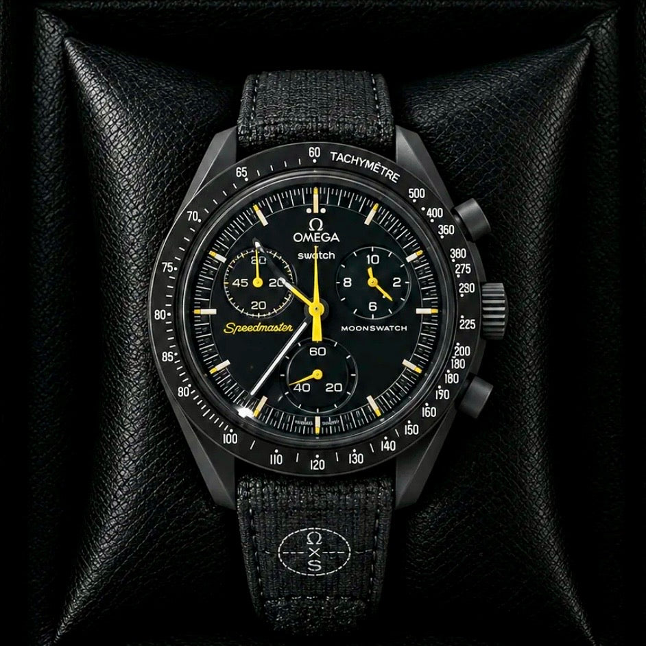 Omega x Swatch Bioceramic MoonSwatch Speedmaster Dark Side of the Moon Apollo 8