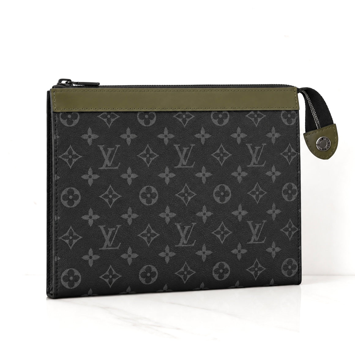 Louis Vuitton Envelope Black Khaki