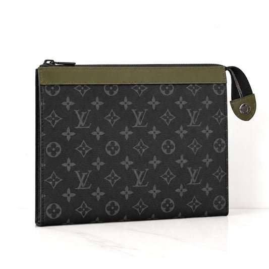 Louis Vuitton Envelope Black Khaki