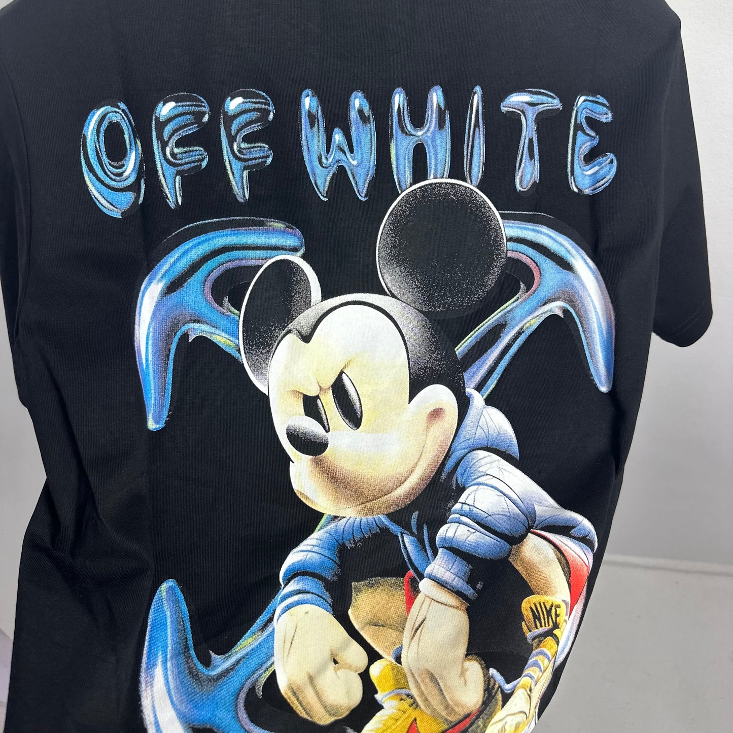 Off White Mickey Graphic T-Shirt Black