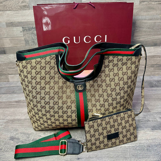 Gucci Giglio Gg Canvas Black Large