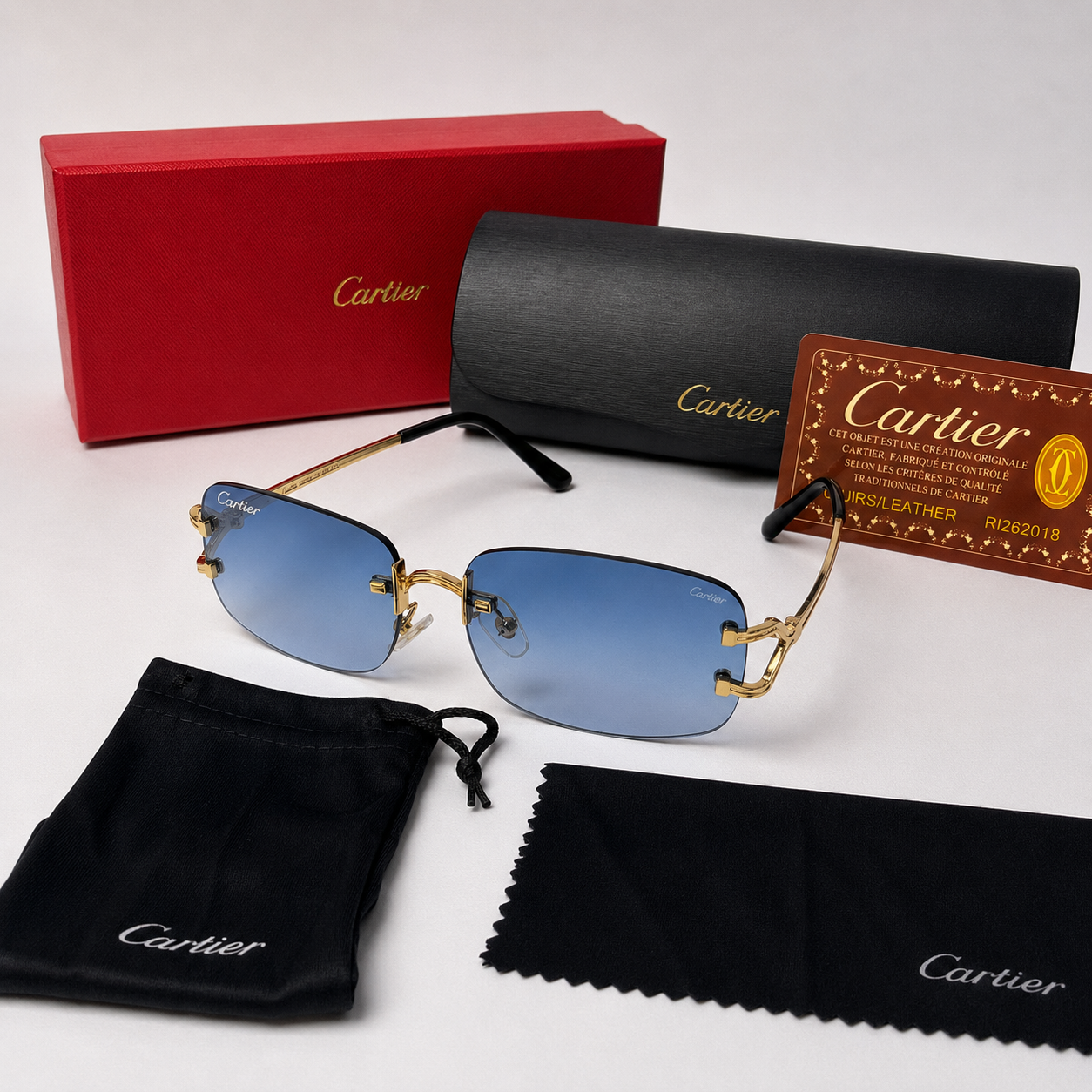 Cartier Rectangle SS26 Blue