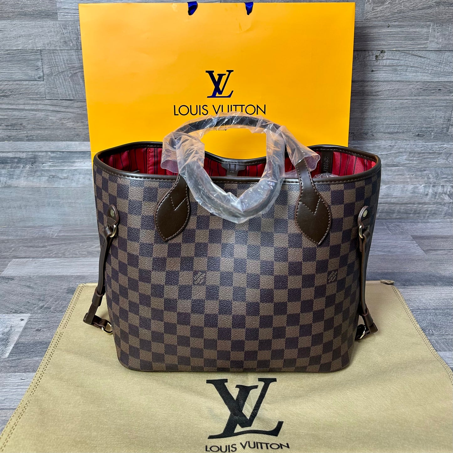 LV Neverfull Handbag Brown bags