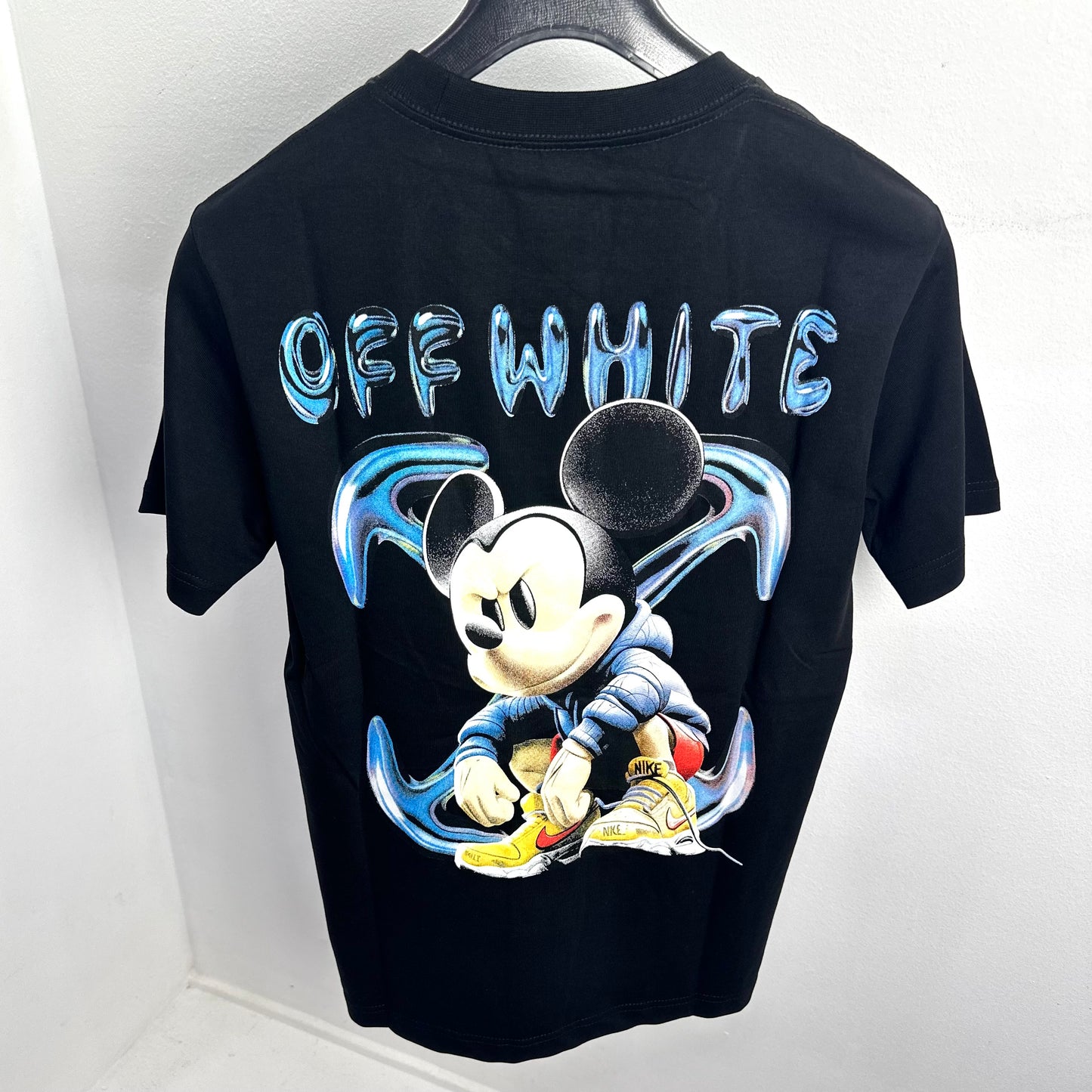 Off White Mickey Graphic T-Shirt Black