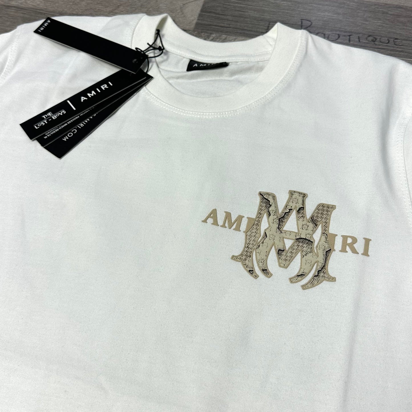 Amiri MA beige logo White 2026